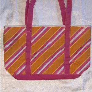 Orange and Pink Bath & Body Works tote